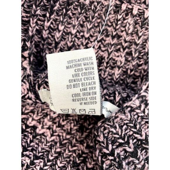 American Rag Sweater Color Block Pink Black Mock Neck Sz Small NEW - Picture 5 of 8